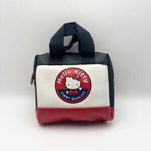 Hello Kitty Sanrio 97 Red White Blue Colorblock First Quality Crest Mini Zip Bag